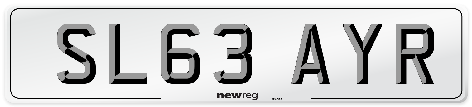 SL63 AYR Number Plate from New Reg